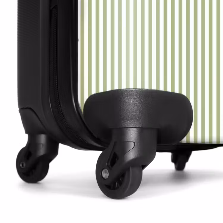 Suitcase - Salvia Green - Stripes - Minimalist - Pattern — 6