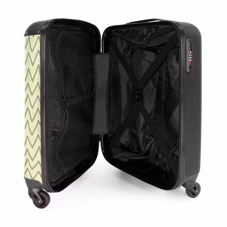 Suitcase - Salvia Green - Zigzag - Hand-drawn - Pattern — 3
