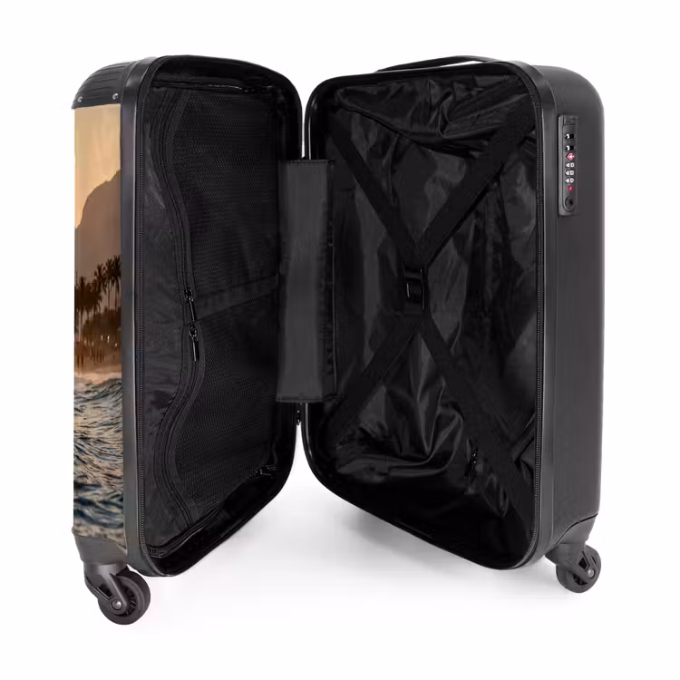 Suitcase - Sea - Waves - Sunset - Coast - Gold — 3