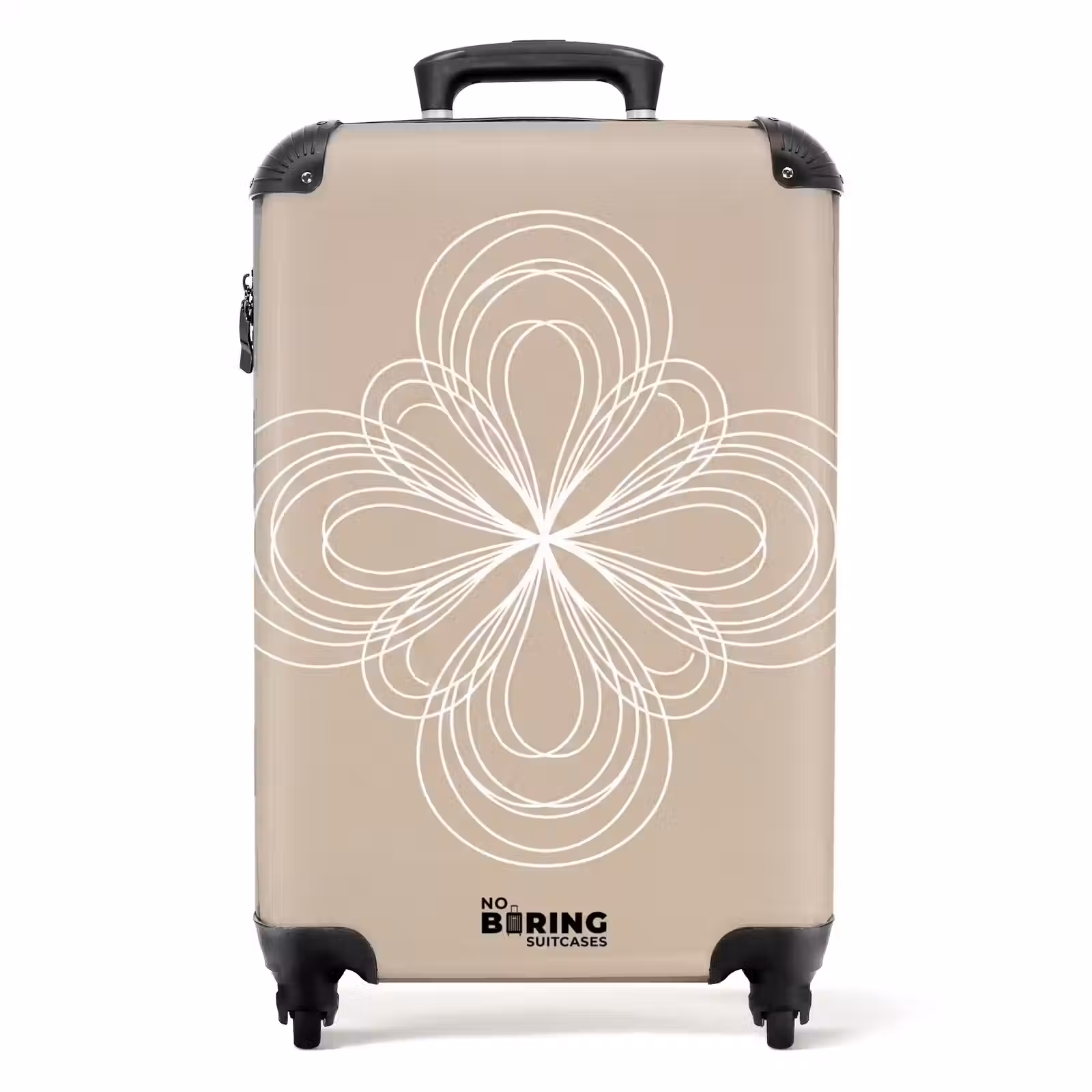 Suitcase - Pattern - Lines - Abstract - Minimalist - Beige — 1