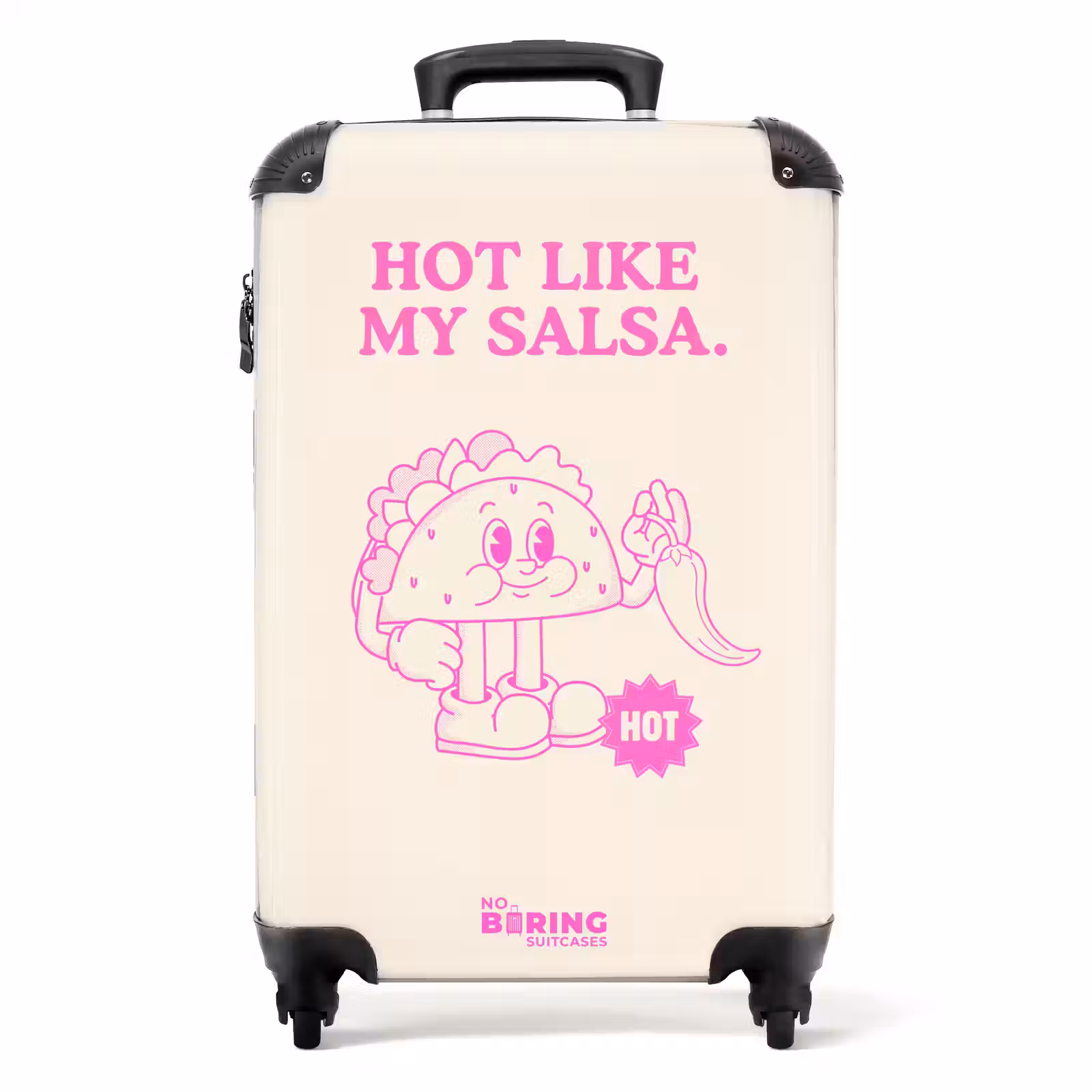Suitcase - Taco - Pink - White — 1