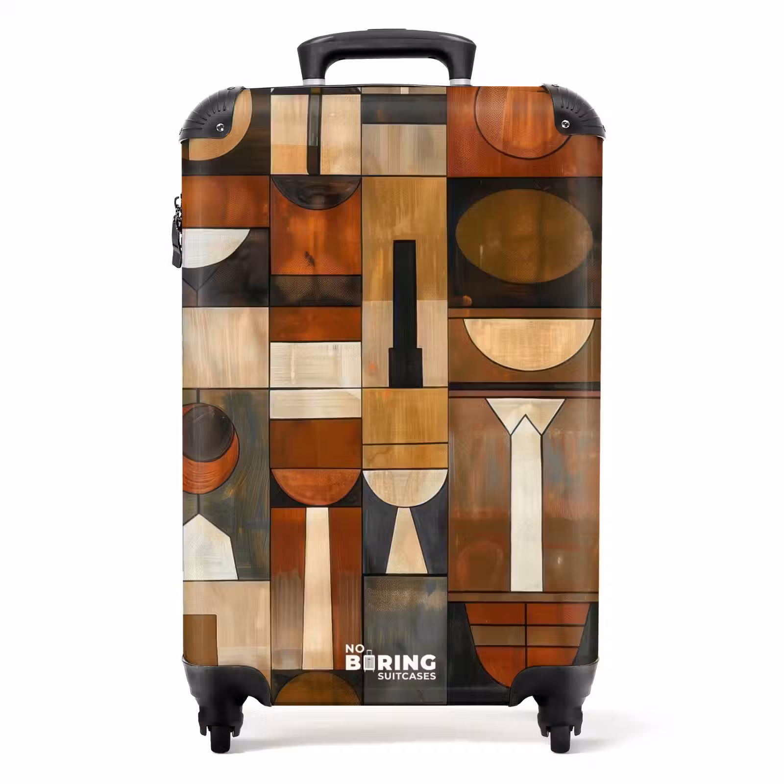 Suitcase - Terracotta - Geometric - Mid-Century - Pattern — 1