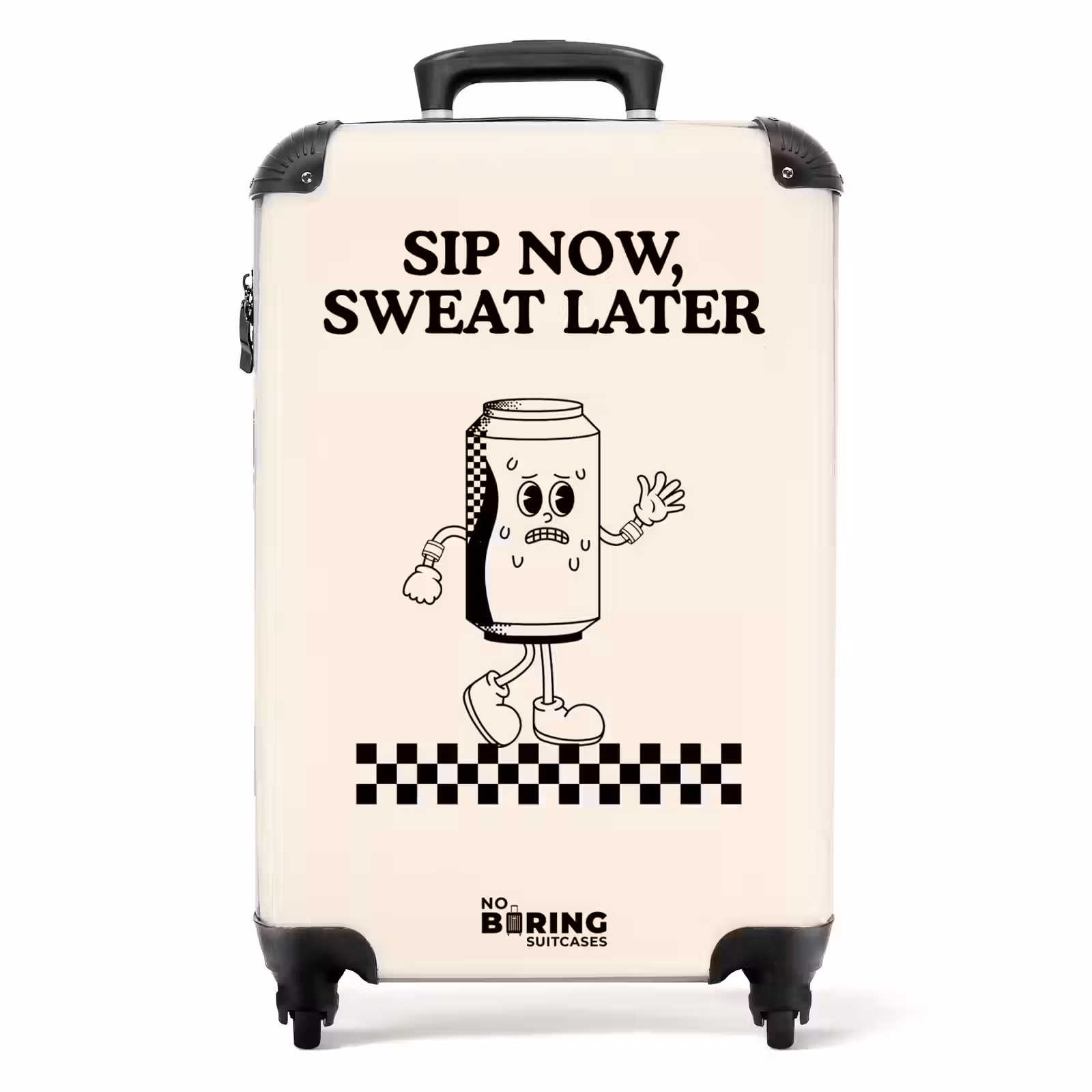 Suitcase - Tin - Black - White — 1