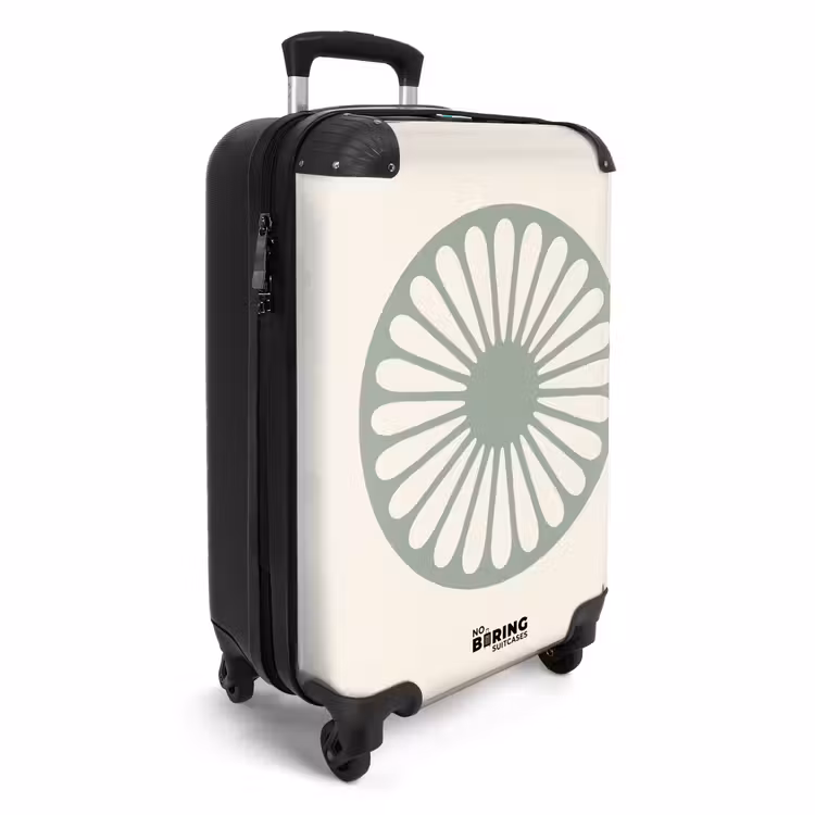 Suitcase - Abstract - Pattern - Radial - Modern - Green — 4