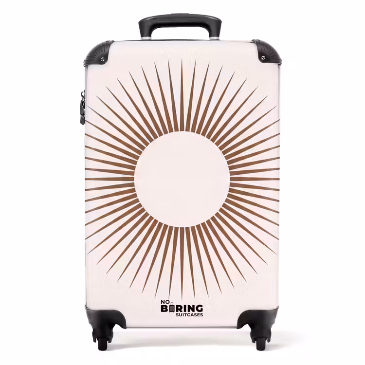 Suitcase - Abstract - Sun - Symbol - Modern - Beige — 1
