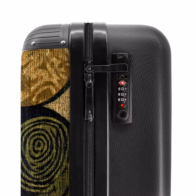 Suitcase - Black - Ochre Yellow - Botanical - Texture — 5