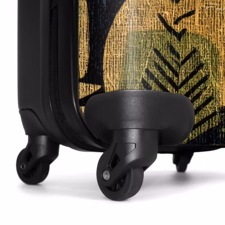 Suitcase - Black - Ochre Yellow - Botanical - Texture — 6