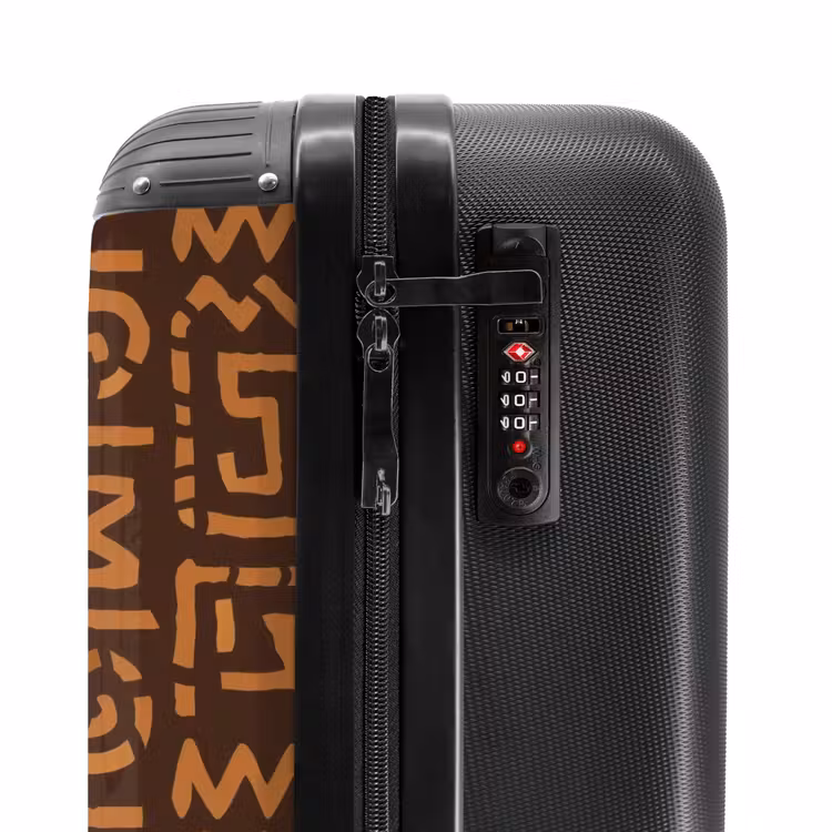 Suitcase - Chocolate Brown - Ethnic - Tribal - Symbols — 5