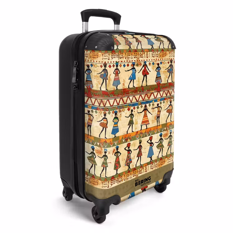 Suitcase - Colorful - African - Ethnic - Dancing Women - Pattern — 4