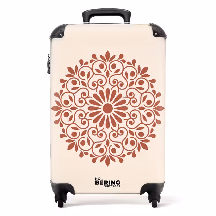 Suitcase - Decoration - Circle - Symmetrical - Modern - Reddish-brown — 1
