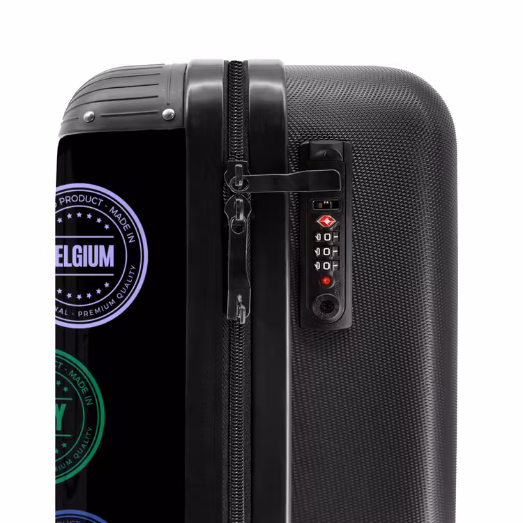 Suitcase - Neon - Countries - Black - Stamps — 5