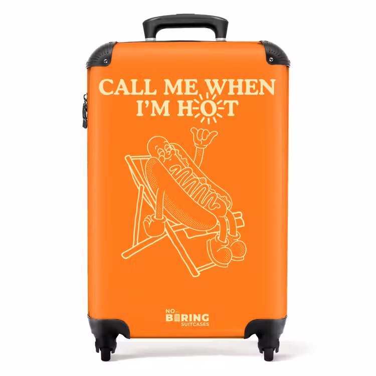 Suitcase - Orange - Hot Dog - Sun - White — 1