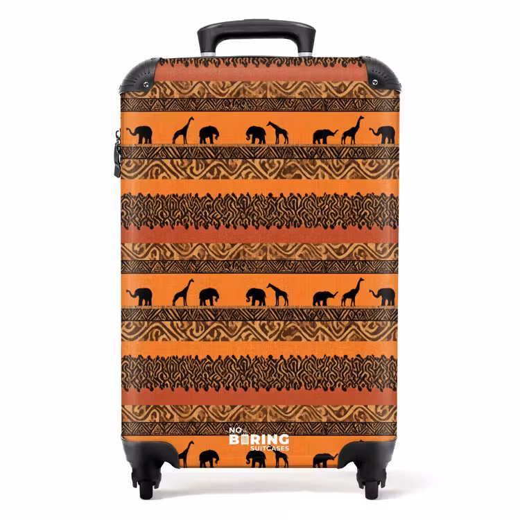 Suitcase - Orange - Safari - Afrikaans - Animals - Pattern — 1