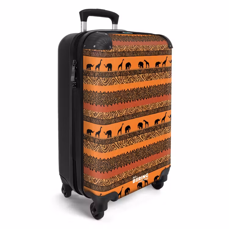 Suitcase - Orange - Safari - Afrikaans - Animals - Pattern — 4