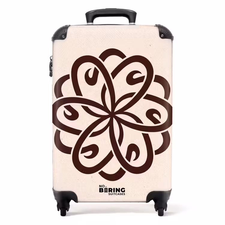 Suitcase - Pattern - Button - Abstract - Modern - Brown — 1