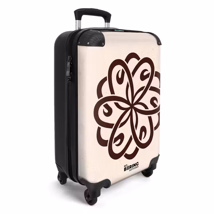 Suitcase - Pattern - Button - Abstract - Modern - Brown — 4