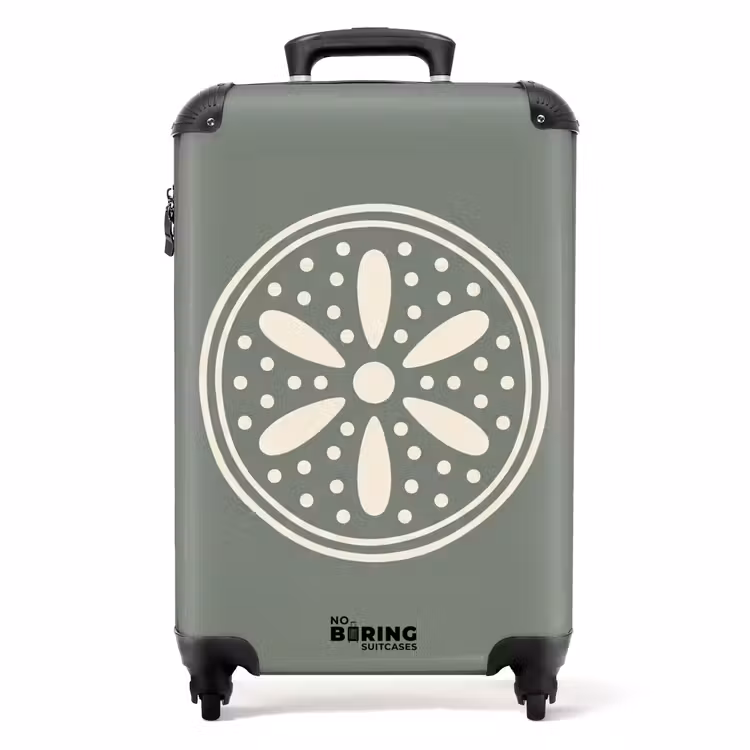 Suitcase - Pattern - Circle - Abstract - Green - Decoration — 1