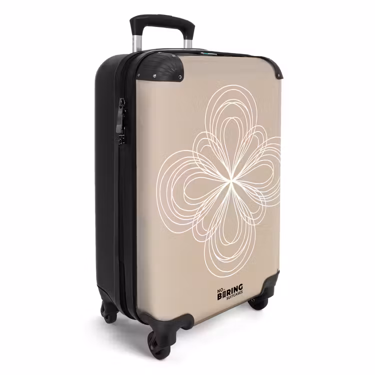 Suitcase - Pattern - Lines - Abstract - Minimalist - Beige — 4