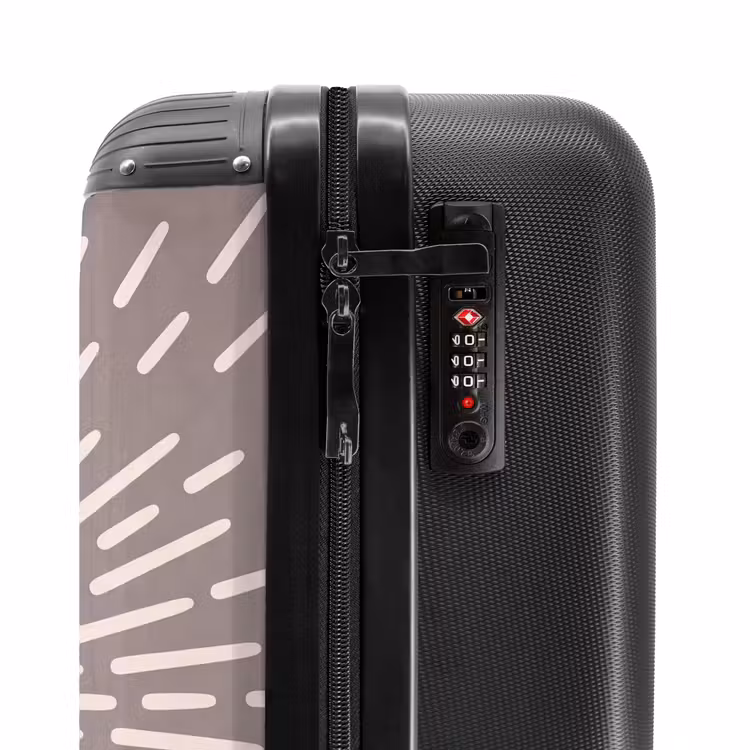 Suitcase - Pattern - Rays - Abstract - Modern - Gray — 5