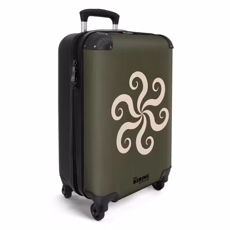 Suitcase - Pattern - Spiral - Abstract - Modern - Green — 4