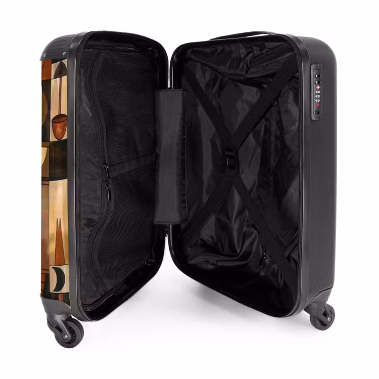 Suitcase - Terracotta - Geometric - Mid-Century - Pattern — 3