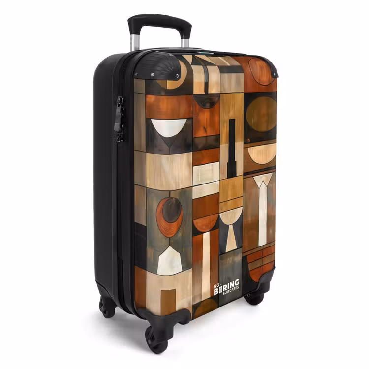 Suitcase - Terracotta - Geometric - Mid-Century - Pattern — 4