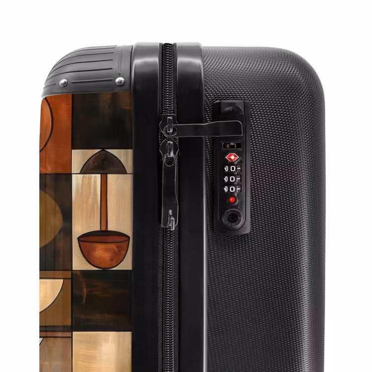 Suitcase - Terracotta - Geometric - Mid-Century - Pattern — 5
