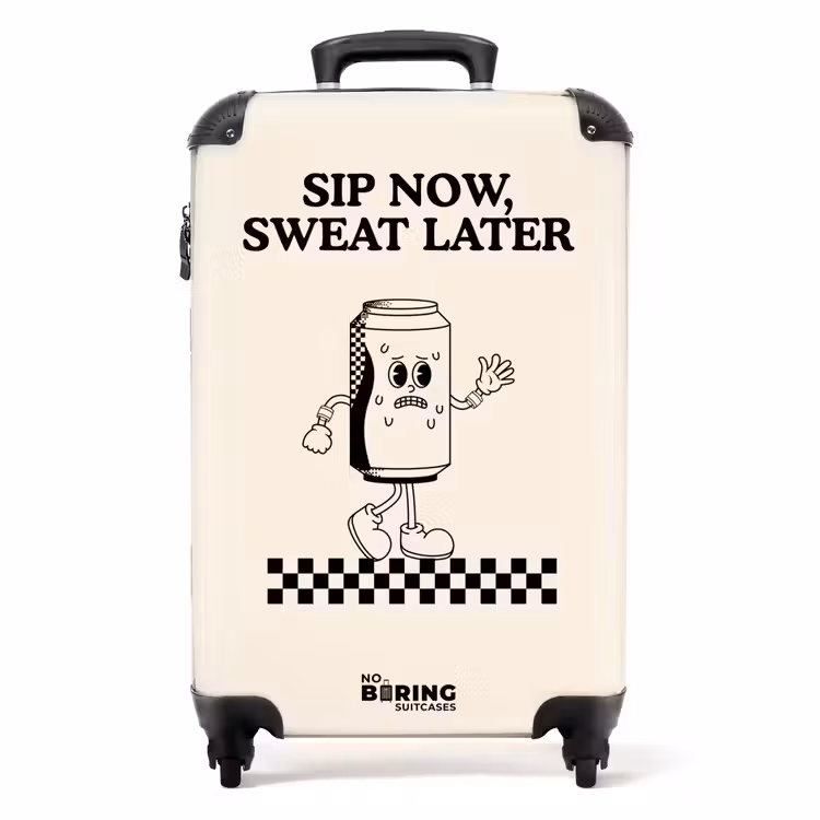 Suitcase - Tin - Black - White — 1