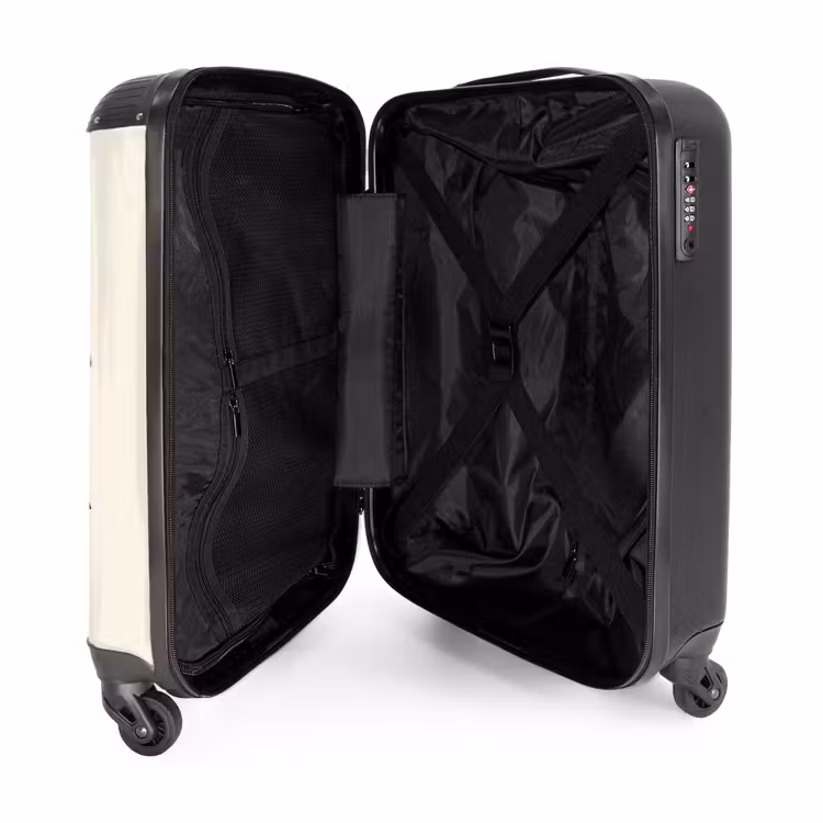 Suitcase - White horse head surrounded by flowers and butterflies — 3