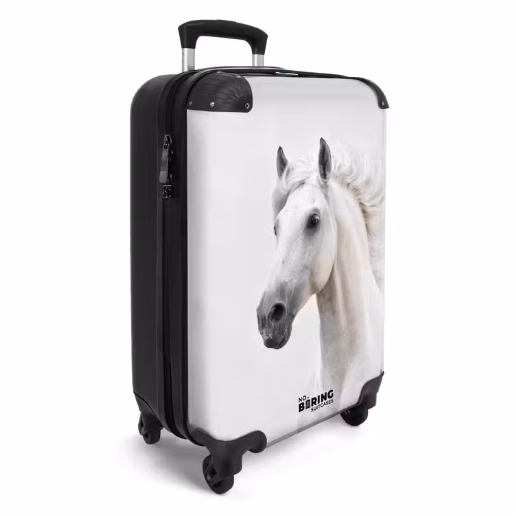 Suitcase - White horse with flapping mane — 4