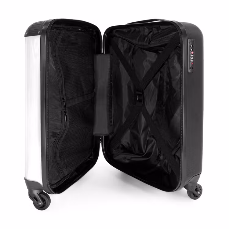 Suitcase - White 755h black letters — 2