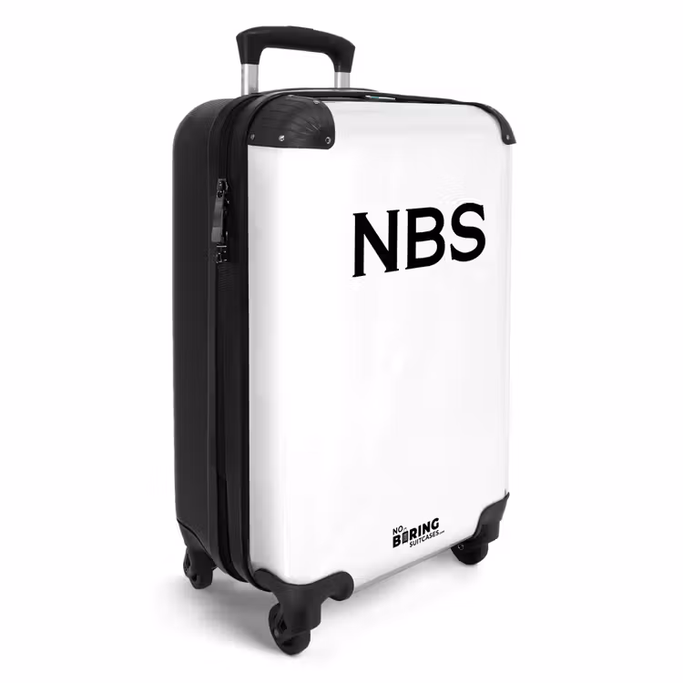 Suitcase - White 755h black letters — 4