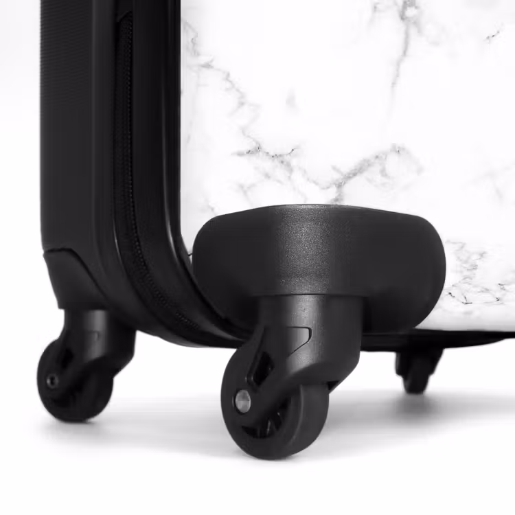 Suitcase - White marble 755h black — 6