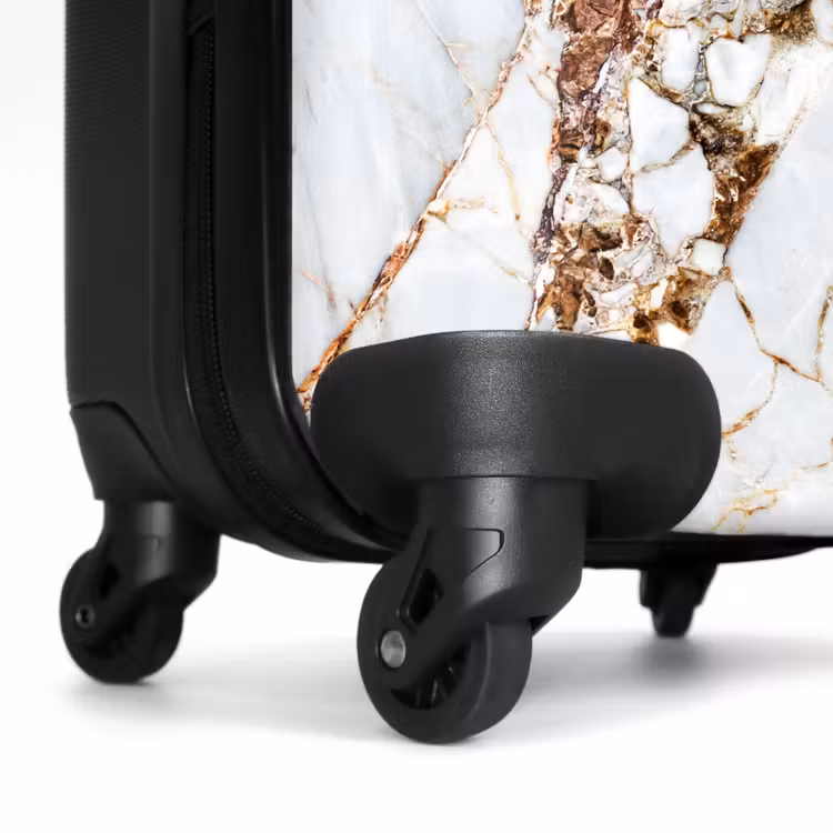 Suitcase - White marble 755h golden veins — 6