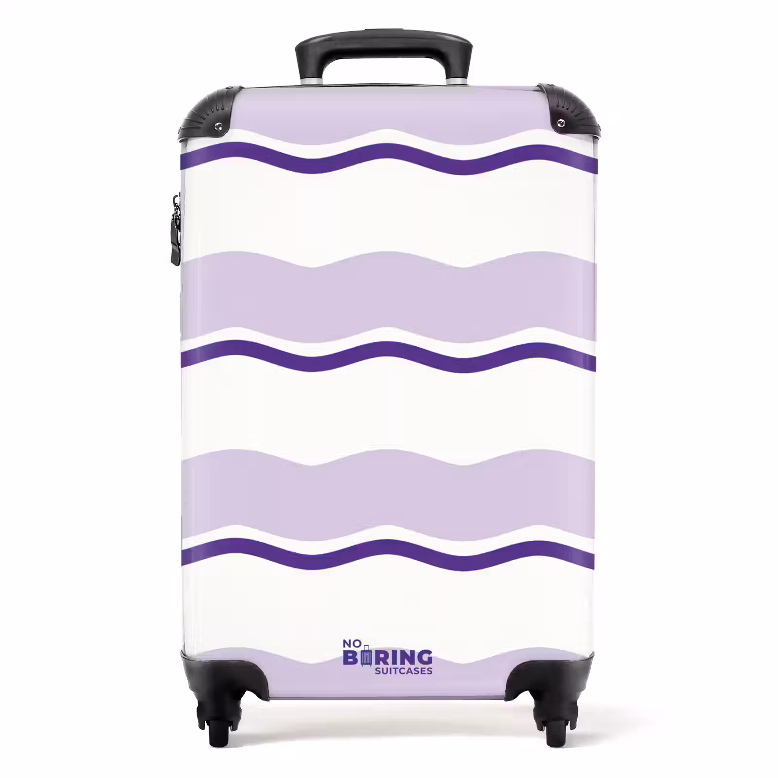 Suitcase - Wavy stripes in shades of purple — 1