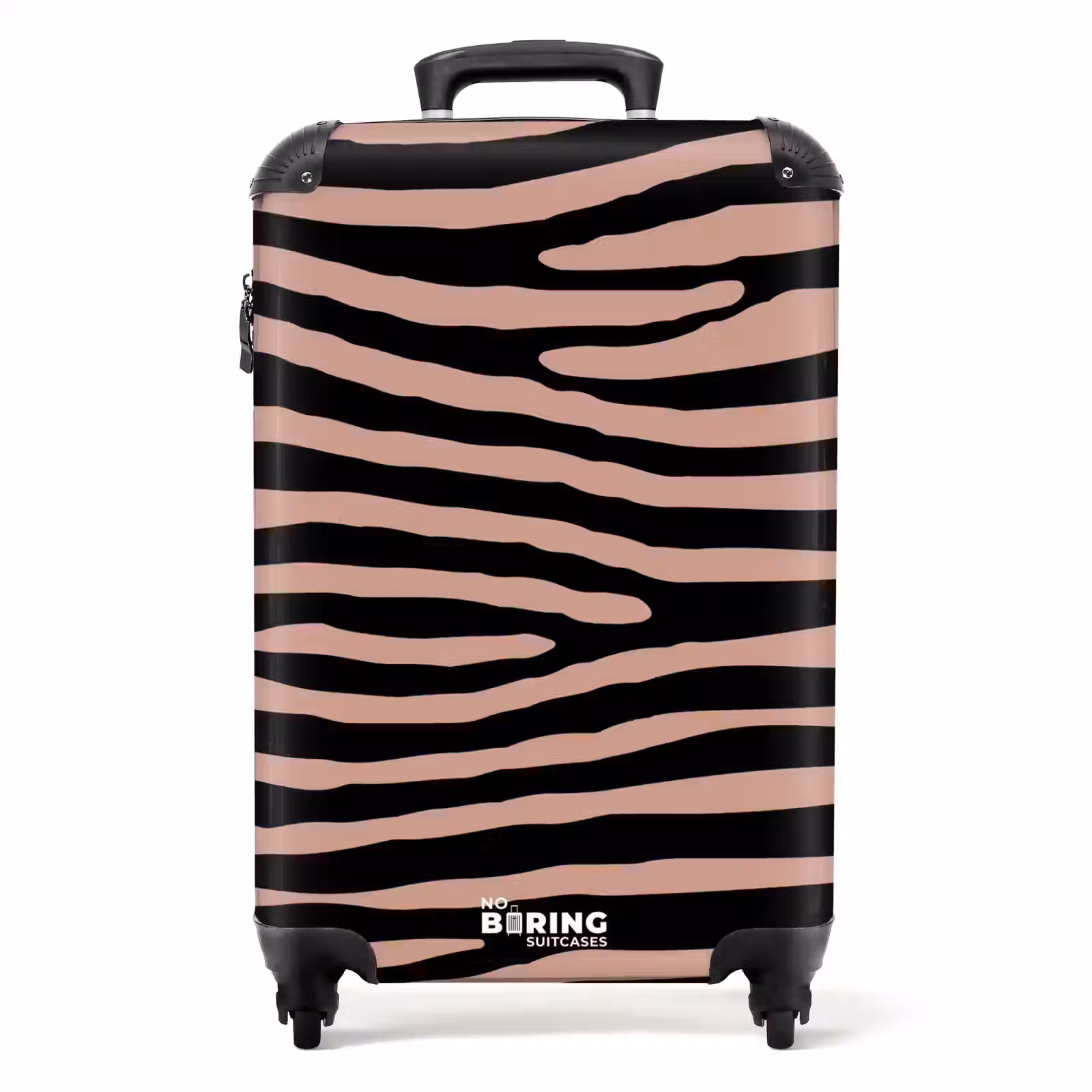 Suitcase - Zebra stripes on pink — 1