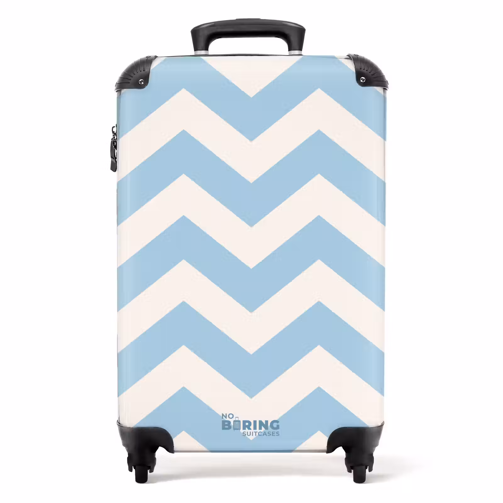 Suitcase - Zigzag pattern in blue and white — 1