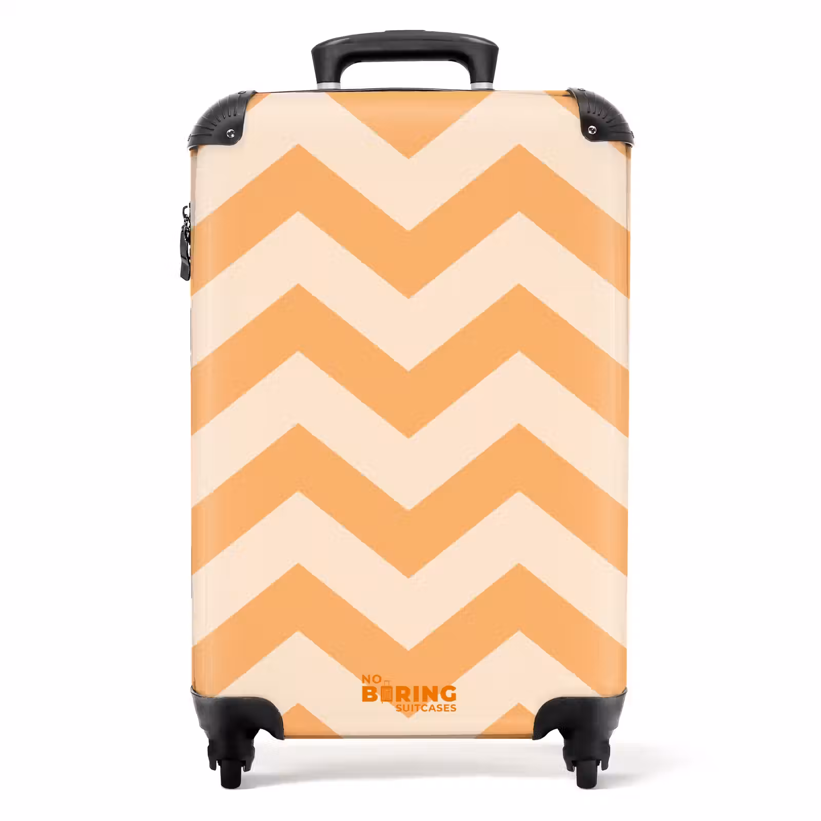Suitcase - Zigzag pattern in orange — 1