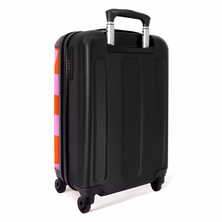 Suitcase - Wavy checkerboard pattern in red and pink — 4