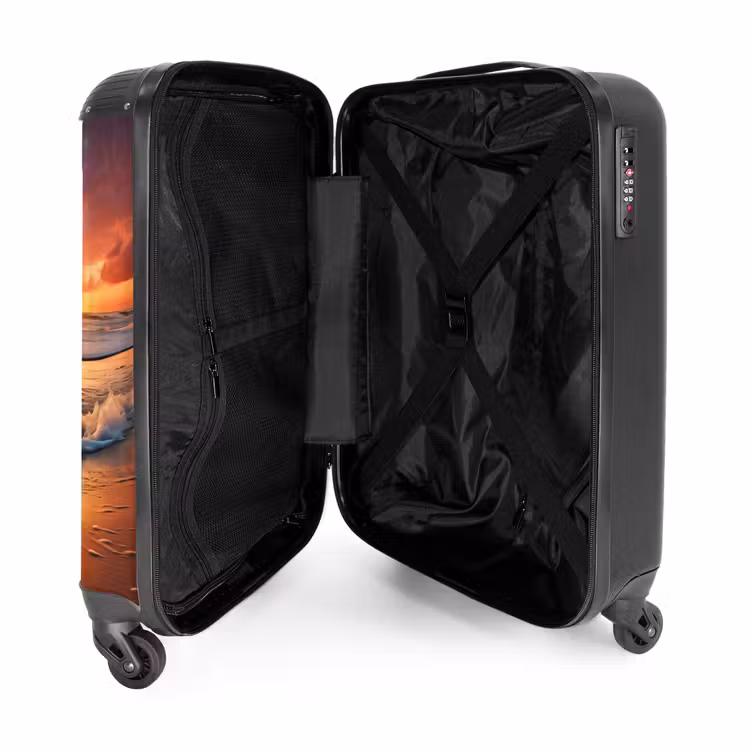 Suitcase - Wavy sea at sunset — 3