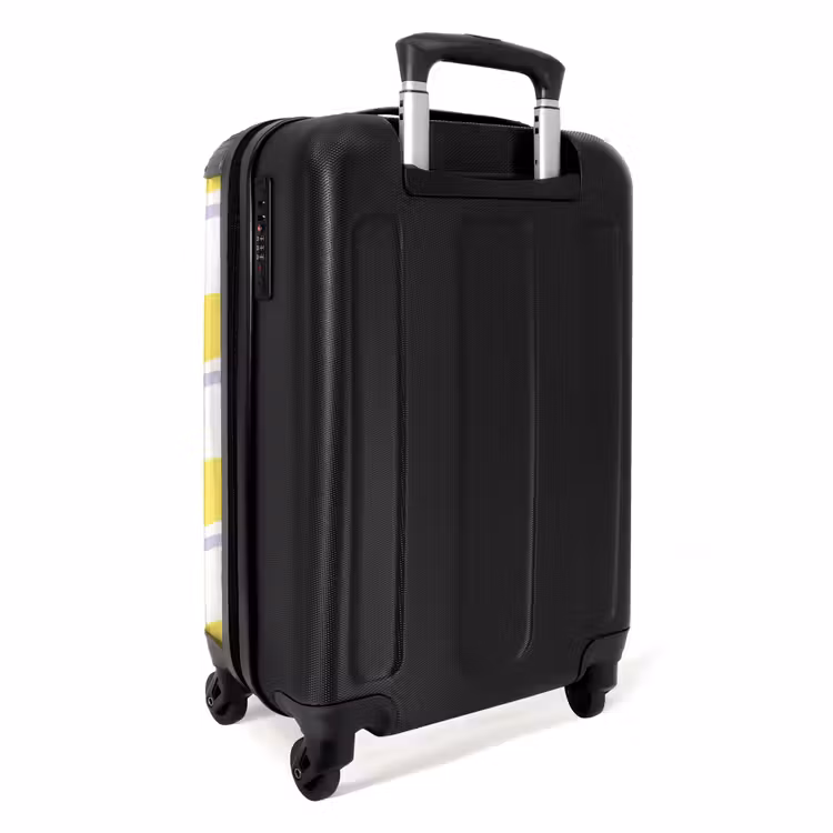 Suitcase - Wavy stripes in purple and yellow — 2