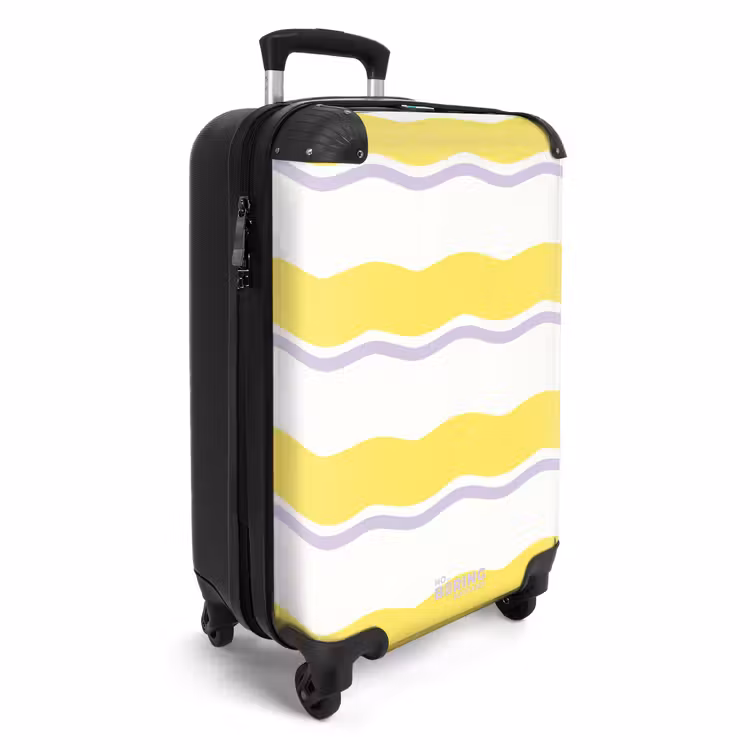 Suitcase - Wavy stripes in purple and yellow — 4