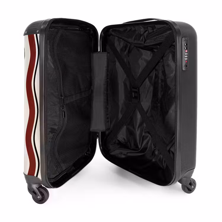 Suitcase - Wavy stripes in red — 3
