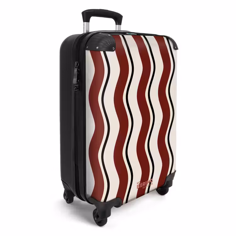 Suitcase - Wavy stripes in red — 4