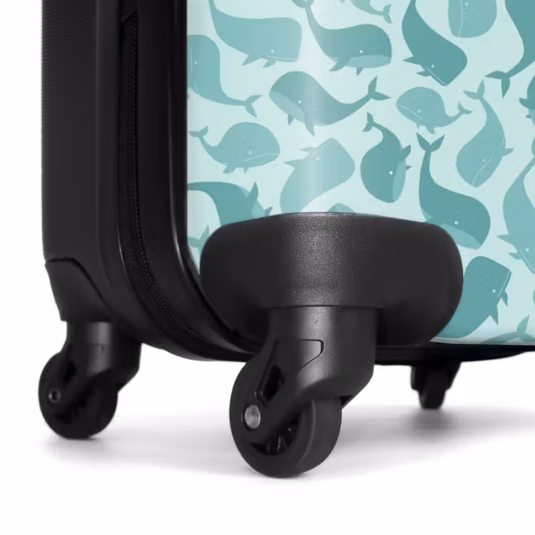 Suitcase - Whale pattern blue green — 7