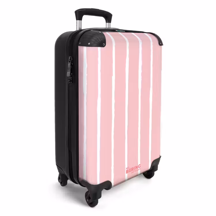 Suitcase - White brush strokes on pink background — 2