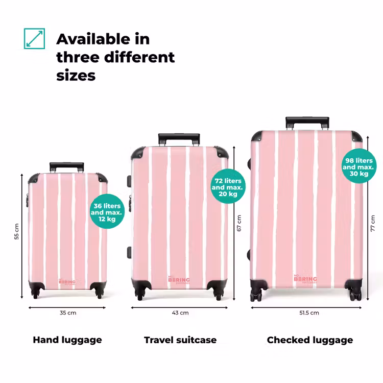 Suitcase - White brush strokes on pink background — 3
