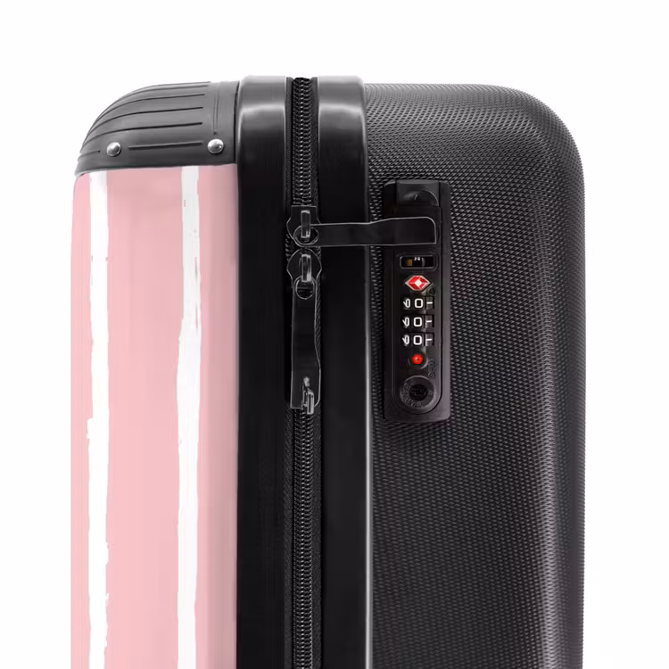 Suitcase - White brush strokes on pink background — 6