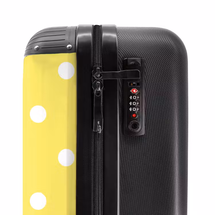 Suitcase - Yellow background with white dots — 5