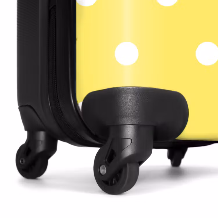 Suitcase - Yellow background with white dots — 6